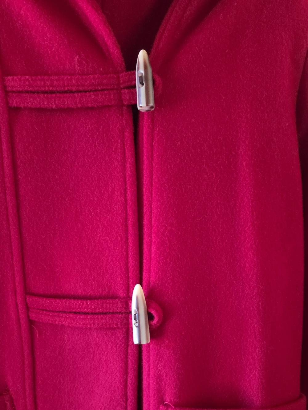 Alfred Dunner Red Toggle Pea Coat - Picture 5 of 5